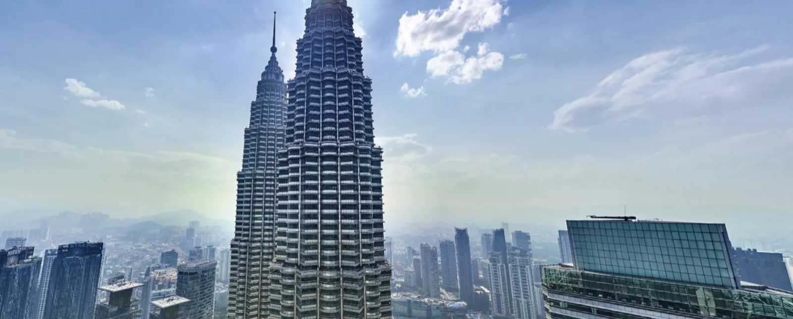 Actual view from Level 63 of the site looking at the Petronas Twin Towers