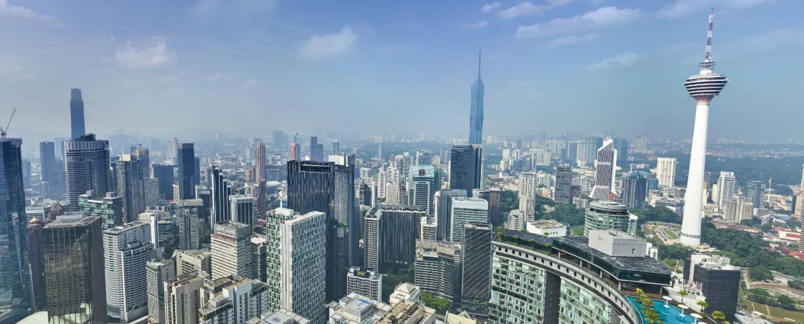 Actual view from Level 63 of the site towards TRX, Merdeka 118 and KL Tower